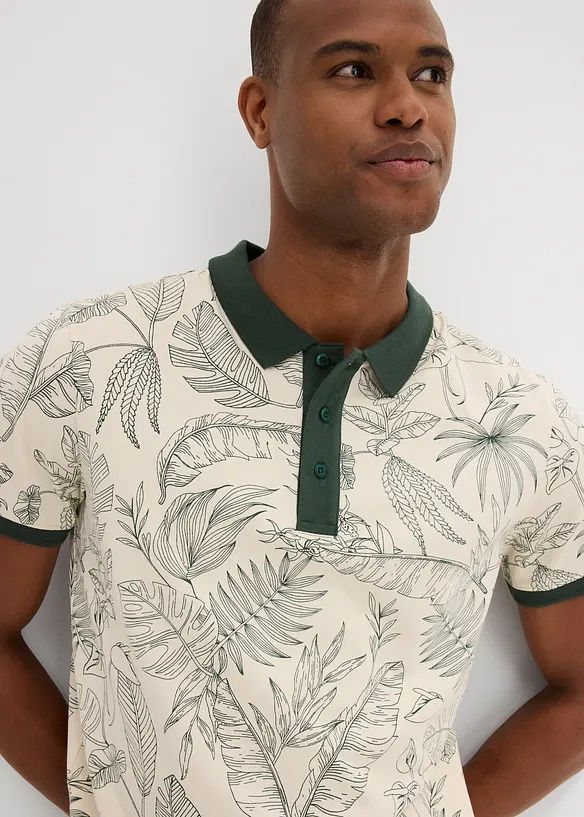 Poloskjorte i &oslash;kologisk bomull, bonprix