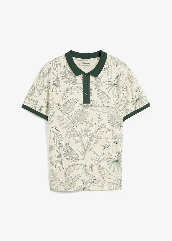 Poloskjorte i &oslash;kologisk bomull, bonprix