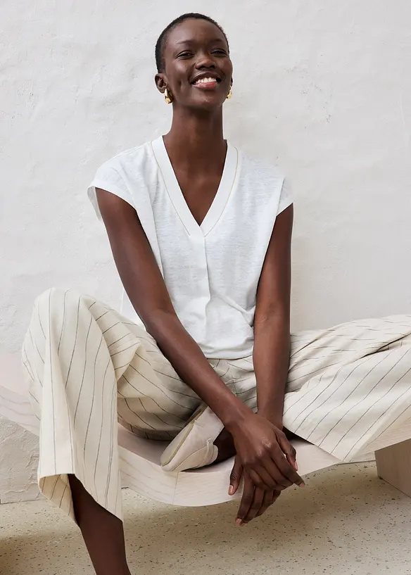 T-skjorte i lin, bonprix