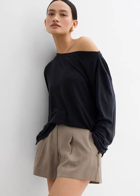Off shoulder-topp i myk modalmiks, bonprix
