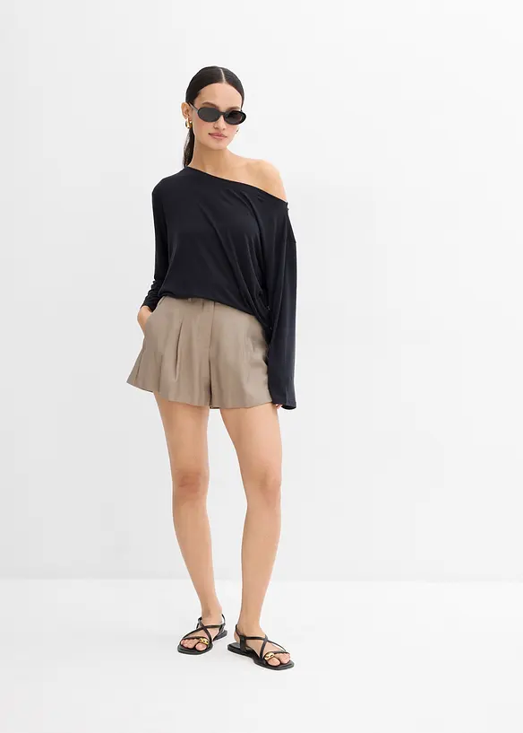 Off shoulder-topp i myk modalmiks, bonprix