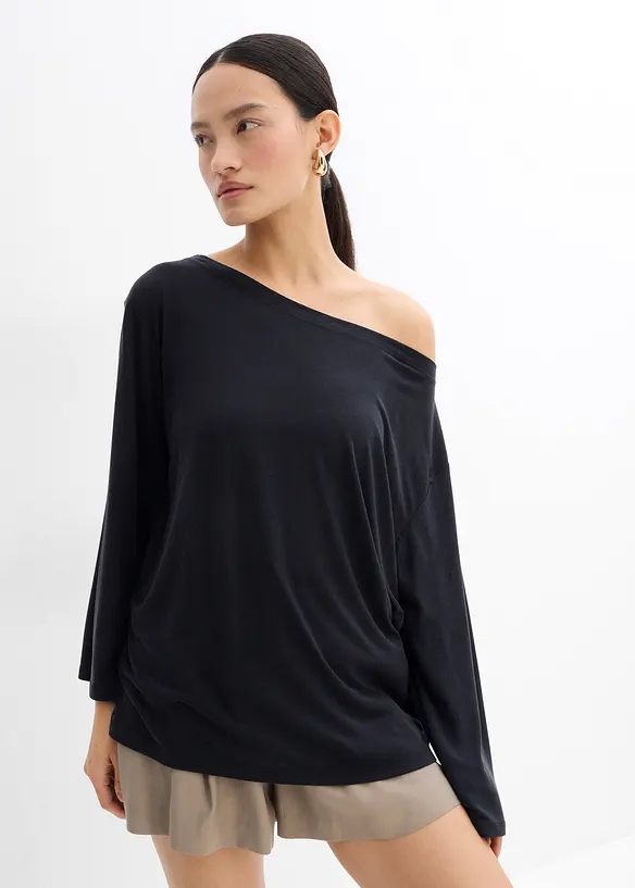 Off shoulder-topp i myk modalmiks, bonprix