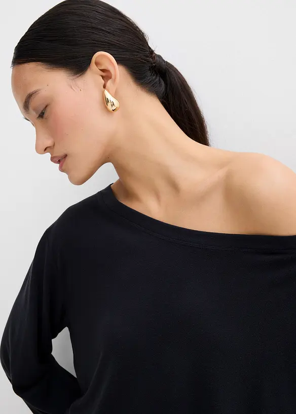 Off shoulder-topp i myk modalmiks, bonprix