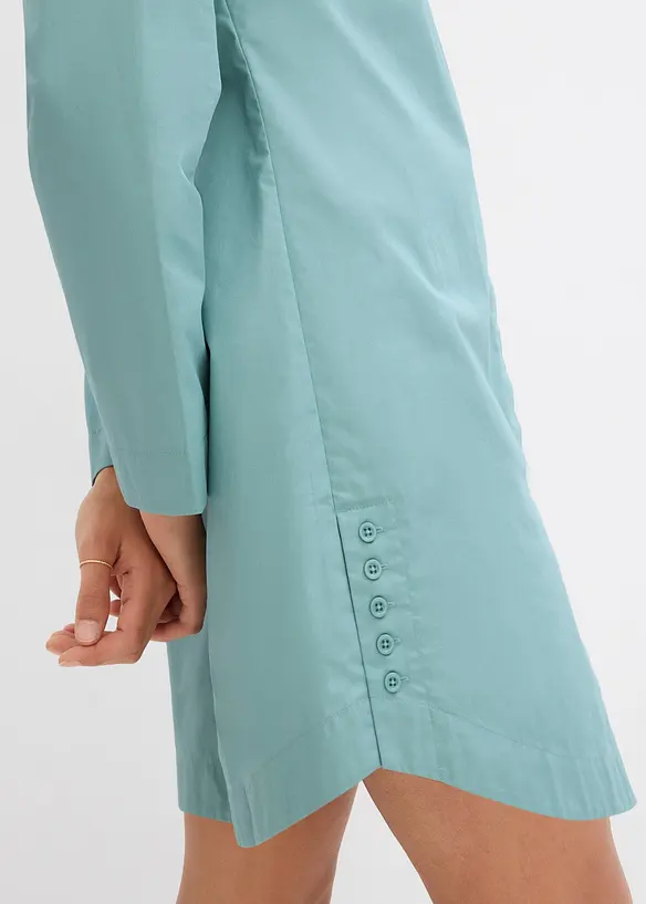 Skjortekjole i ren bomull, bonprix