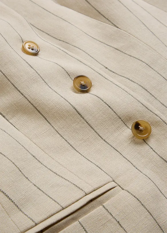 Lang vest i lin, bonprix