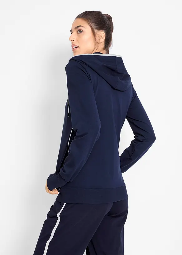Jakke i sweatshirtmateriale med bomull og stretch, bonprix