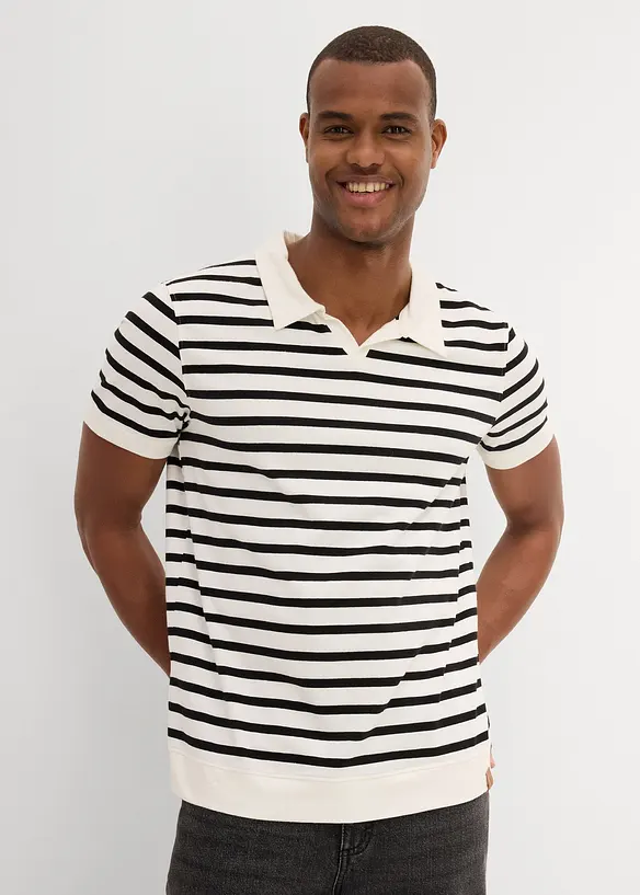 Poloskjorte med økologisk bomull, bonprix