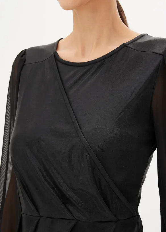 Minikjole med drapering, bonprix