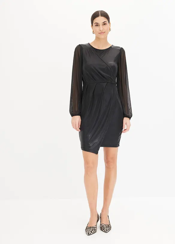 Minikjole med drapering, bonprix