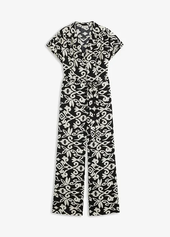 Jumpsuit i lett sateng, bonprix