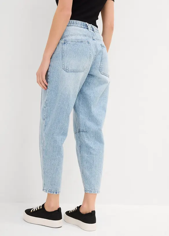Barrel-jeans Mid Waist Low Stretch, cropped, bonprix