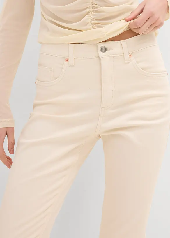 Flared-jeans High Waist, cropped, bonprix