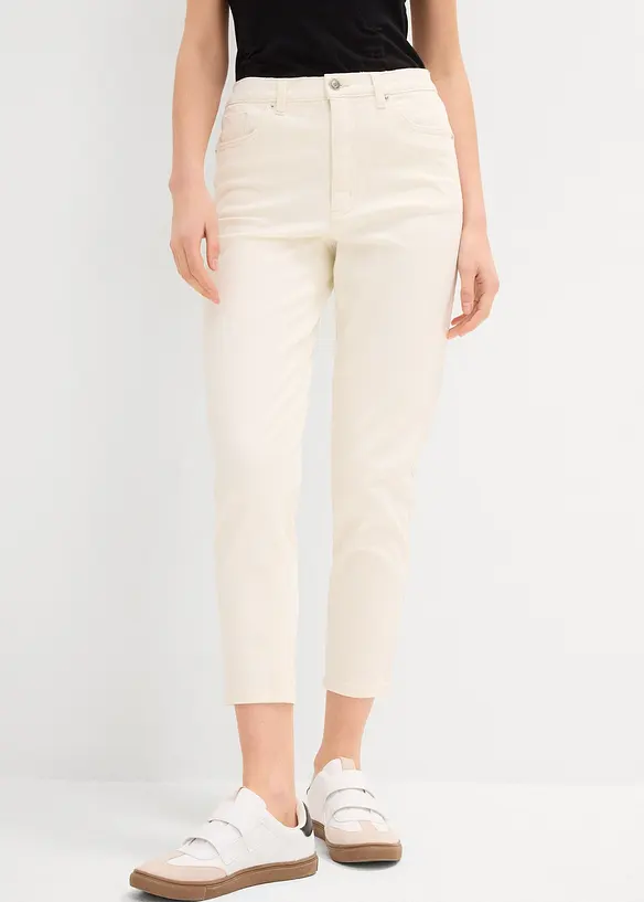 Mom-jeans High Waist, Low Stretch cropped, bonprix