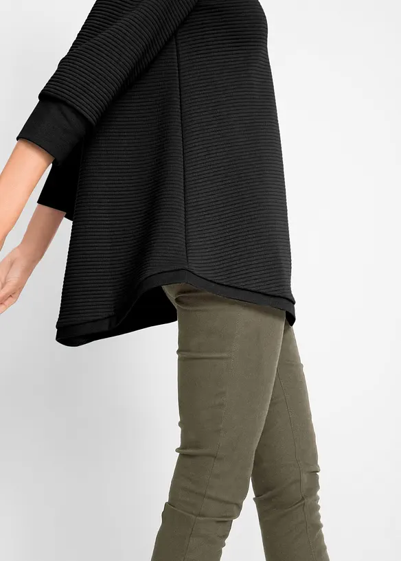 Lang sweatshirt med viskose, bonprix