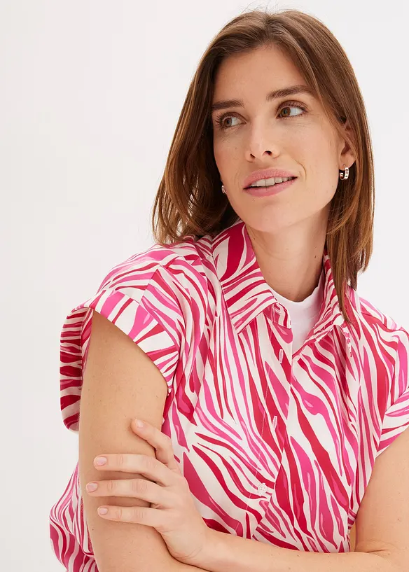 Bluse i lett sateng, bonprix