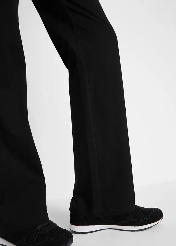 Trikotbukse med nedbrettbar linning, Straight, bonprix