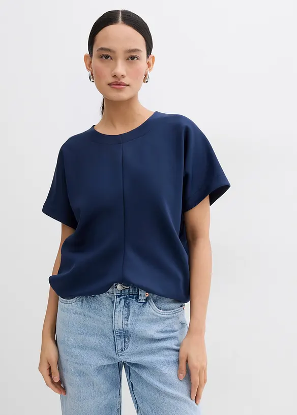 Topp med drapering i midjen, bonprix