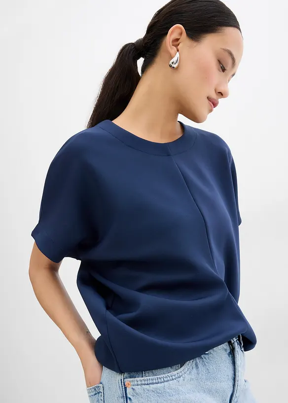 Topp med drapering i midjen, bonprix