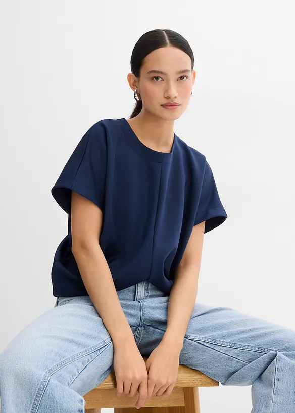 Topp med drapering i midjen, bonprix