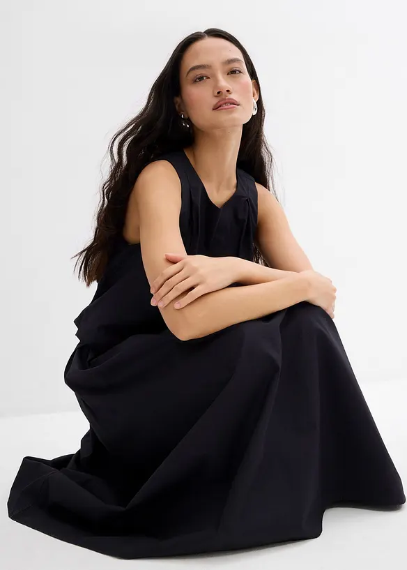 Midiskjørt i ren bomull, bonprix