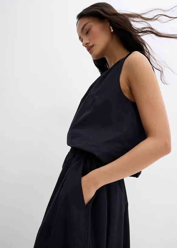 Midiskjørt i ren bomull, bonprix