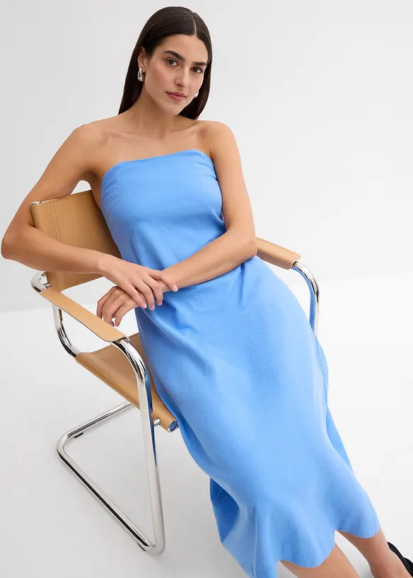 Bandeau-midikjole av viskosemiks, bonprix