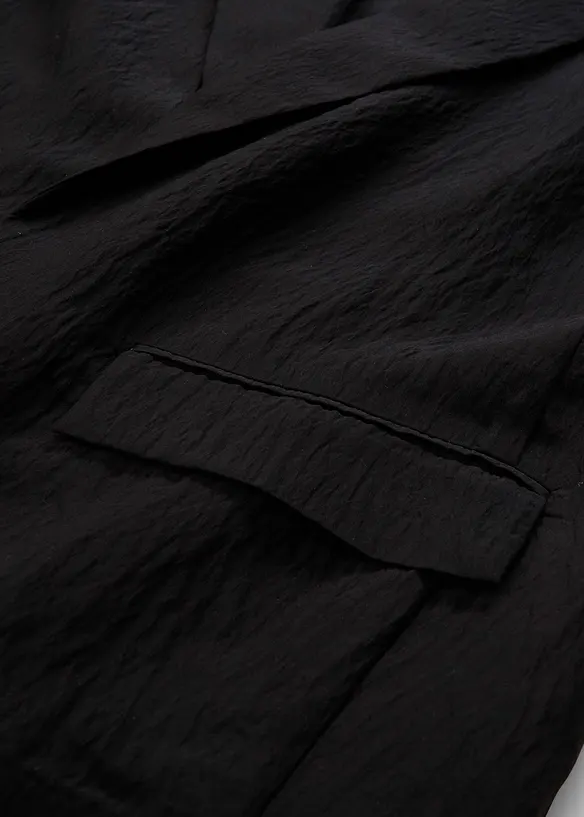 Blazer i strukturert viskosemiks med rynket effekt, bonprix