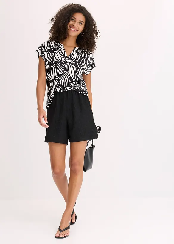 Jerseyshorts i lett krepp, bonprix