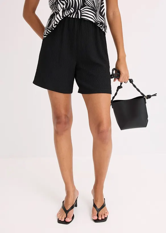 Jerseyshorts i lett krepp, bonprix