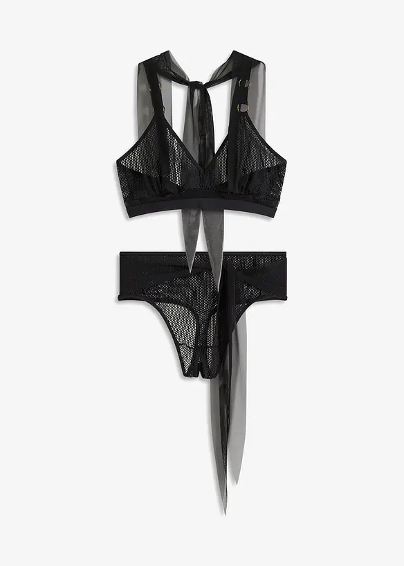 Bralette og stringtruse ouvert (2-delt sett), bonprix