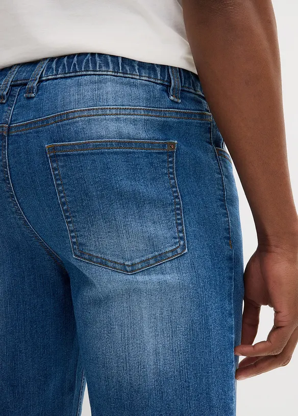 Lett Long Sweatjeans-bermuda, Regular Fit, bonprix