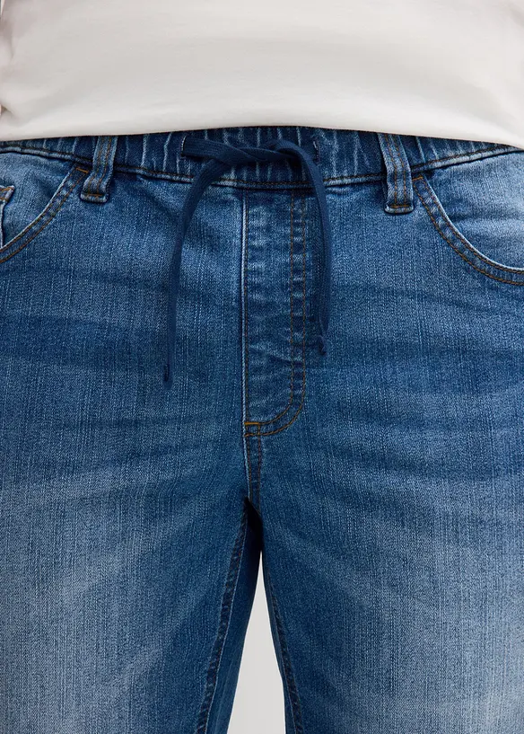 Lett Long Sweatjeans-bermuda, Regular Fit, bonprix