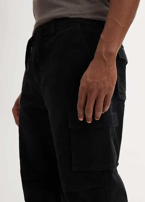 Loose Fit Stretch-3/4-cargohose, ekstra vid, bonprix