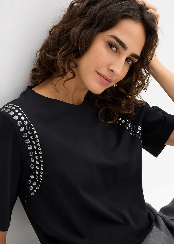 Oversized topp av ren økologisk bomull, bonprix