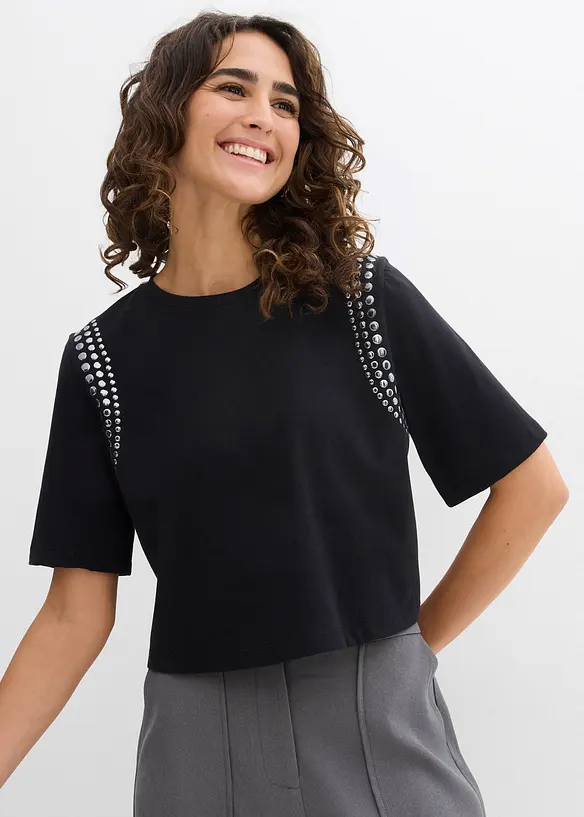 Oversized topp av ren økologisk bomull, bonprix