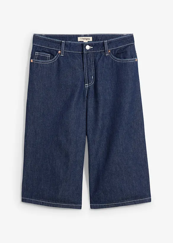 Bermudashorts i denim Mid Waist, Low Stretch, bonprix