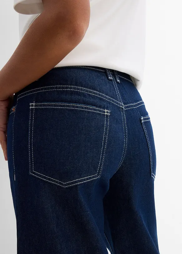 Bermudashorts i denim Mid Waist, Low Stretch, bonprix