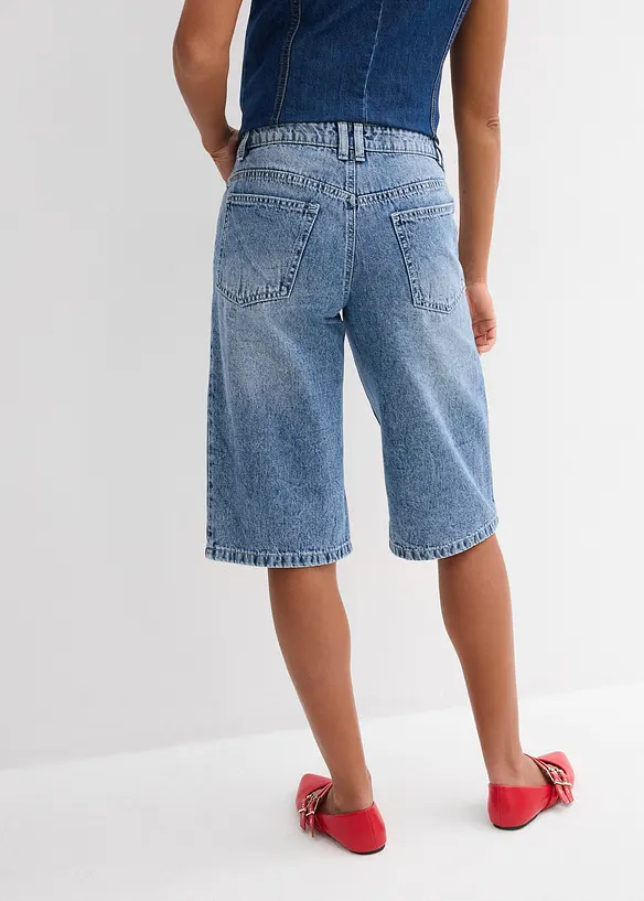 Bermudashorts i denim Mid Waist, Low Stretch, bonprix