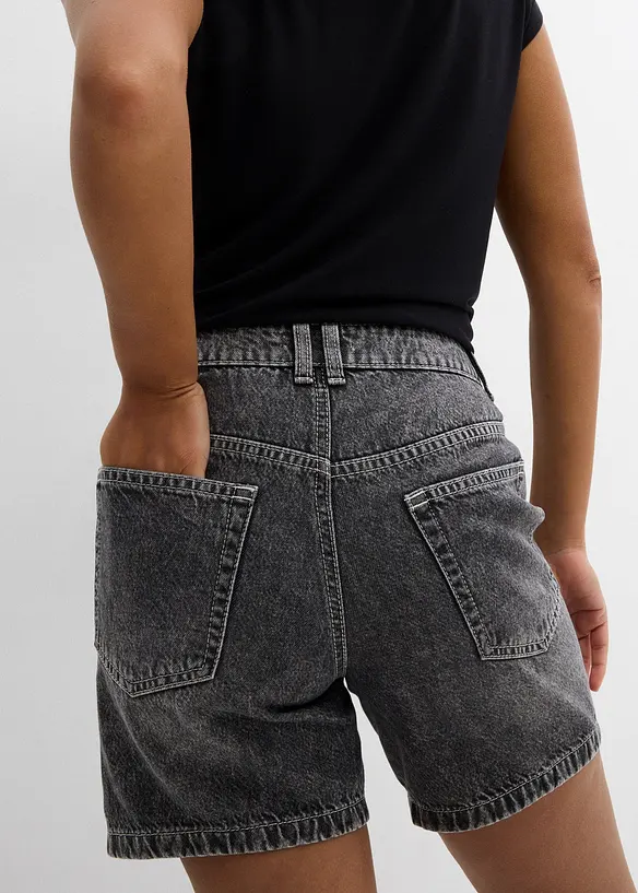 Bermudashorts i denim Mid Waist, Low Stretch, bonprix