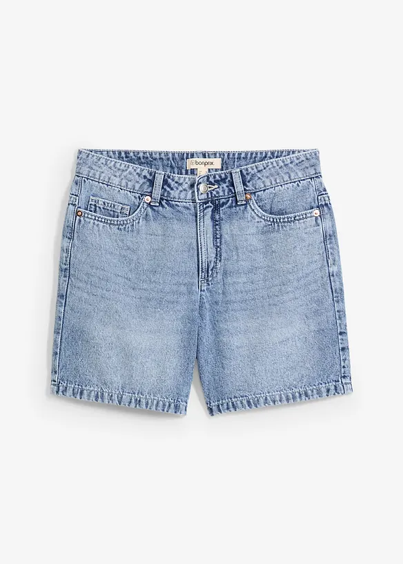 Bermudashorts i denim Mid Waist, Low Stretch, bonprix