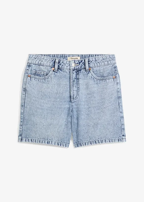 Bermudashorts i denim Mid Waist, Low Stretch, bonprix