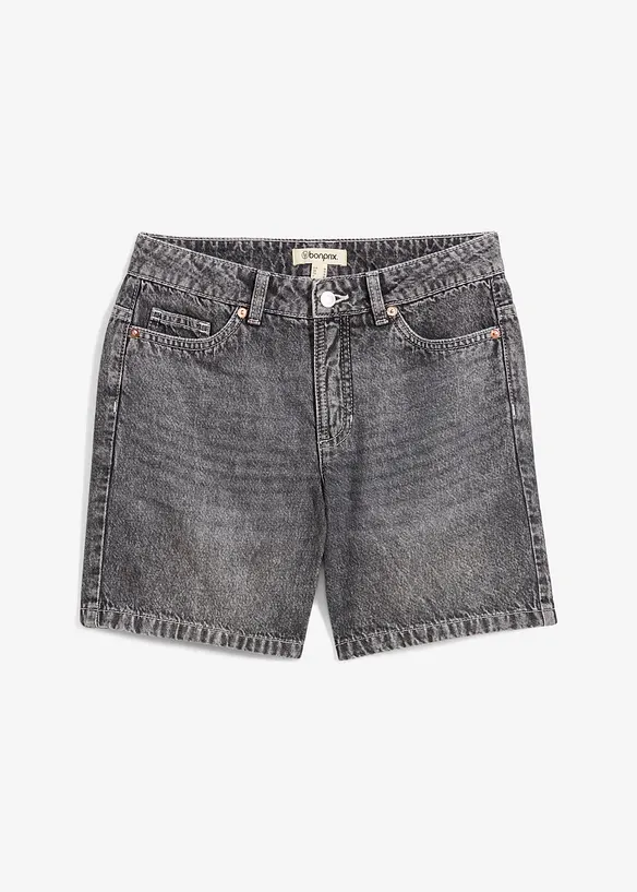 Bermudashorts i denim Mid Waist, Low Stretch, bonprix