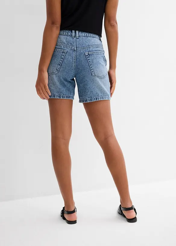 Bermudashorts i denim Mid Waist, Low Stretch, bonprix