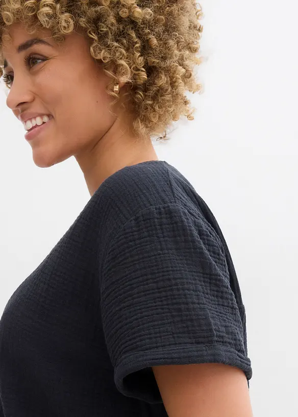 Trikottunika i myk musselin, bonprix