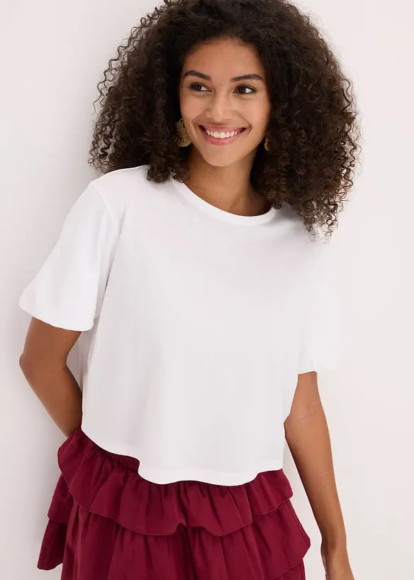Oversized topp av ren økologisk bomull, bonprix