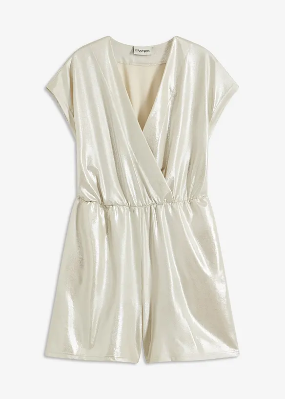 Jumpsuit i jersey med dyp utringning, bonprix
