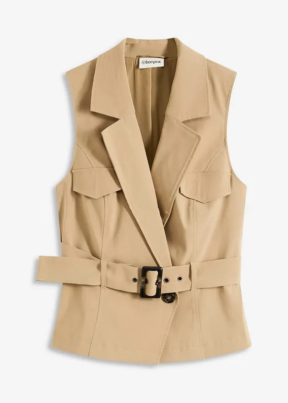 Vest med belte, bonprix