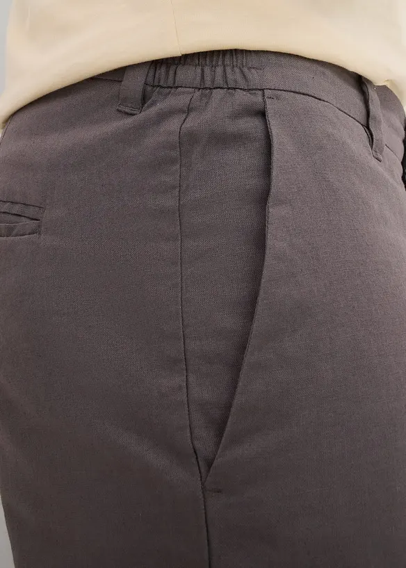 Regular Fit chino-bermuda med lin, bonprix