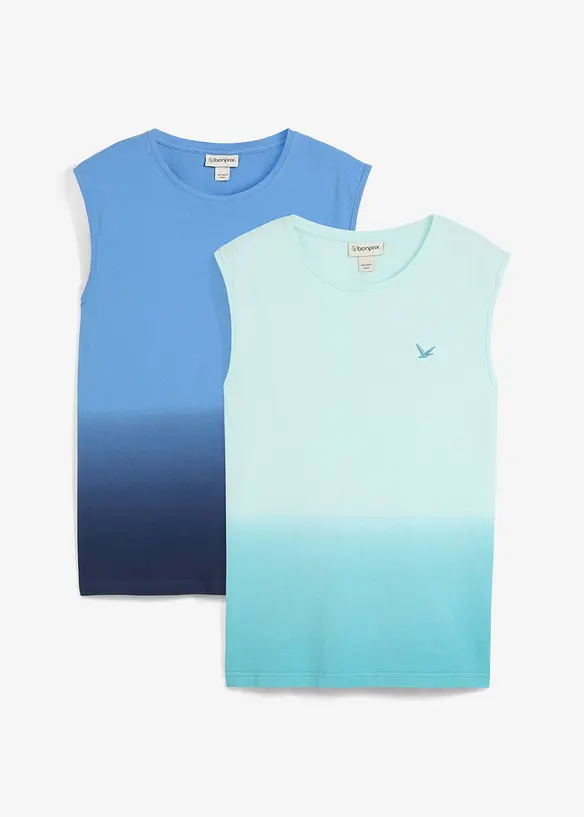 Singlet i 100% bomull (2-pack), bonprix