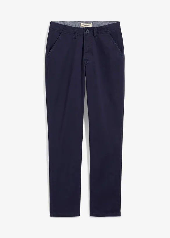 Slim Fit-chinos med stretch og regulerbar linning, Straight, bonprix